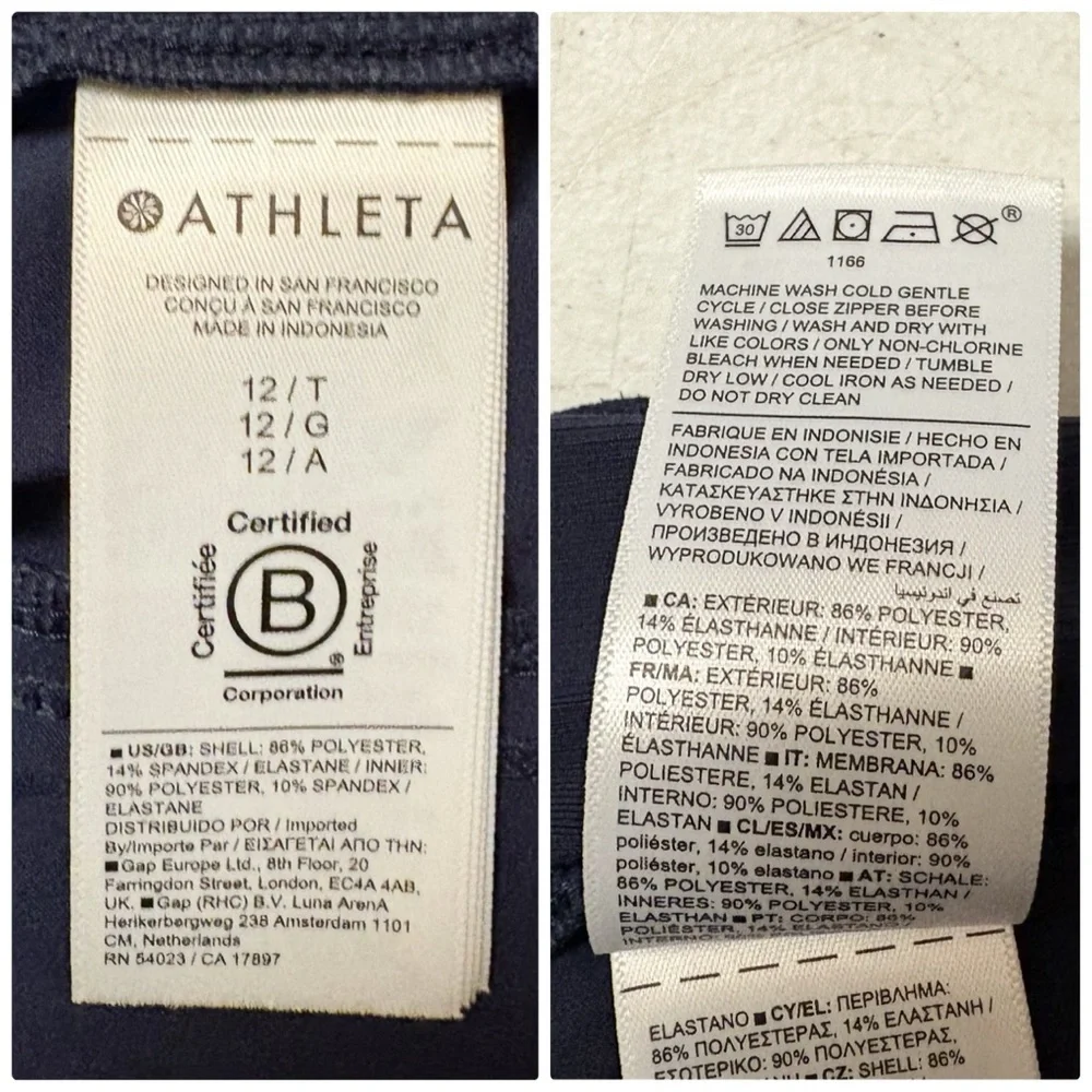 Athleta Brooklyn Mid Rise Skort 16” in‎ Navy Blue